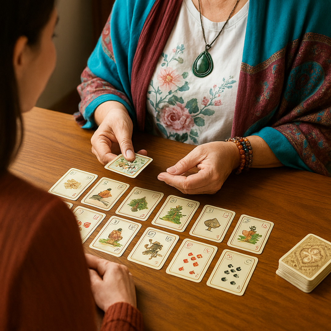 Atendimentos terapêuticos personalizados com abordagem integrativa: Baralho Lenormand, Oráculo, Jogo do Amor, Constelação Sistêmica, Florais de Bach, ThetaHealing e Cafeomancia. Cada sessão é conduzida com escuta sensível, profundo respeito e conexão espiritual, oferecendo clareza, equilíbrio emocional e expansão da consciência. Ideal para quem busca respostas, alívio de bloqueios, fortalecimento pessoal e reconexão com seu propósito. Atendimentos online e presenciais com sigilo, acolhimento e cuidado verdadeiro.